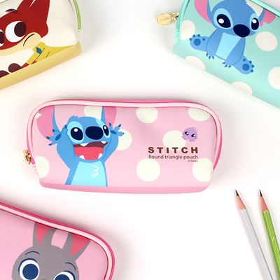 디즈니 캐릭터 라운드 삼각필통_랜덤