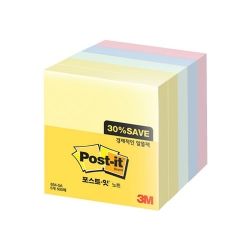포스트잇 노트 알뜰팩 4색 654 (76x76)