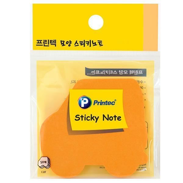 모양 스티키 노트 자동차 주황