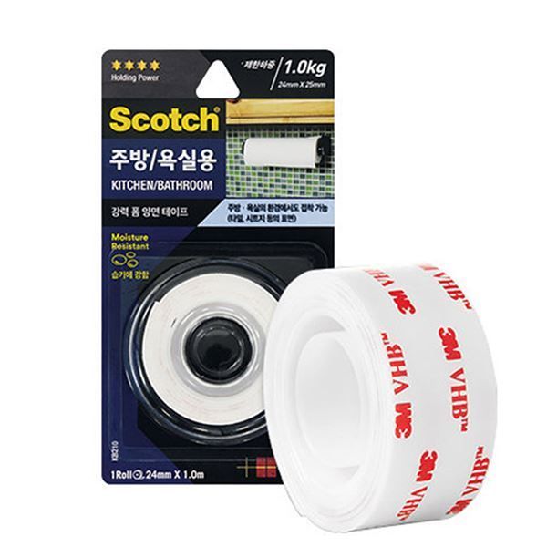 스카치 강력 주방/욕실용 폼 양면테이프