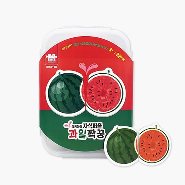 [아리아띠] 두조각 자석퍼즐 과일짝꿍