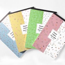 플라워패턴 패드 편선지