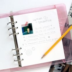 A6 WIDE 6공 무지 노트 리필 속지
