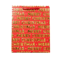 X-mas 3D 금박 쇼핑백(중)  [260 x 100 x 320mm] (10개1세트)