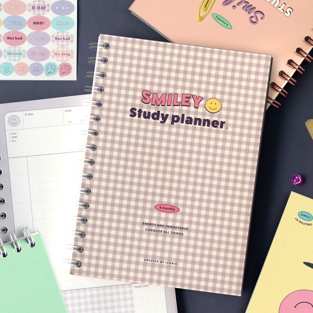 (오프라인전용) 아이코닉 스마일리 스터디플래너 4개월 학습 공시생