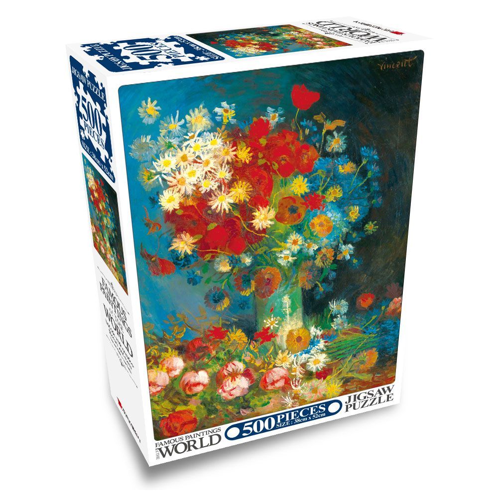 세계명화 직소퍼즐 500조각_들꽃과 장미가있는 정물