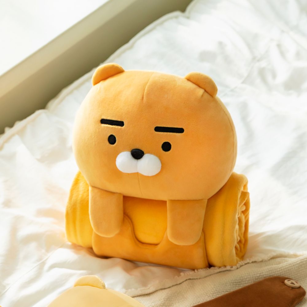 카카오프렌즈 라이언 필로우 담요