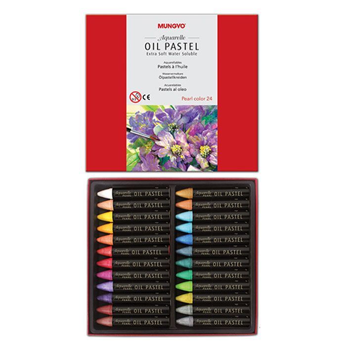 수채 오일파스텔 금속 24색