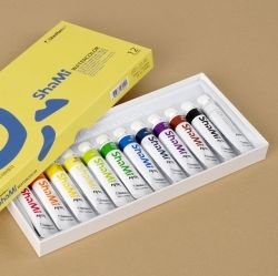 샤미 수채화물감 10ml 12색