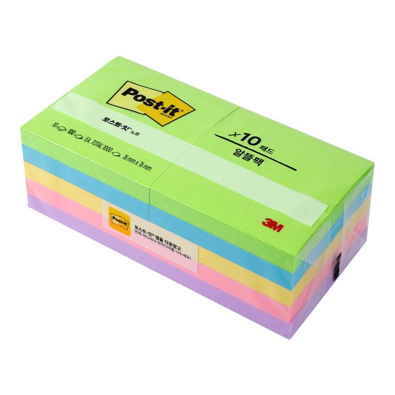 포스트잇 노트 알뜰팩 플로랄 판타지 654 (76x76)