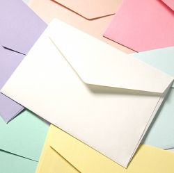 레인보우 파스텔 청첩장  엽서봉투 50매입