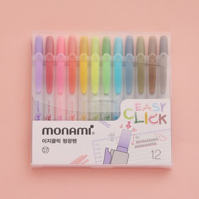 이지클릭 형광펜 12색 세트