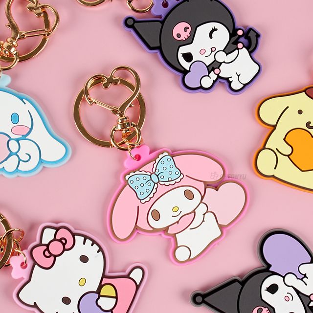 산리오 쁘띠 말랑말랑 소프트 키링 (18개 1세트)