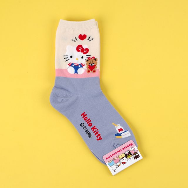 산리오 배색 양말 - 헬로키티 (220∽260mm)