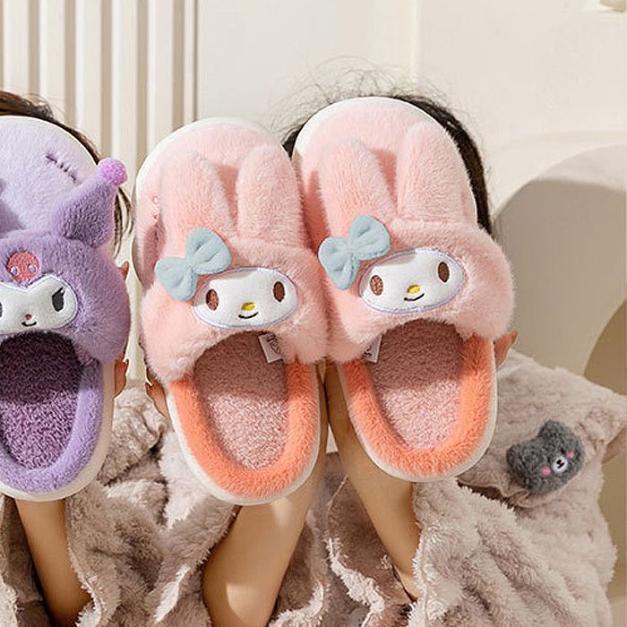 마이멜로디 입체 페이스 털슬리퍼