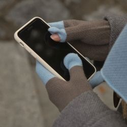 데일리 자수 울 장갑 - 01 스탬프 캣