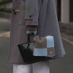 데일리 자수 울 머플러 - 01 스탬프 캣