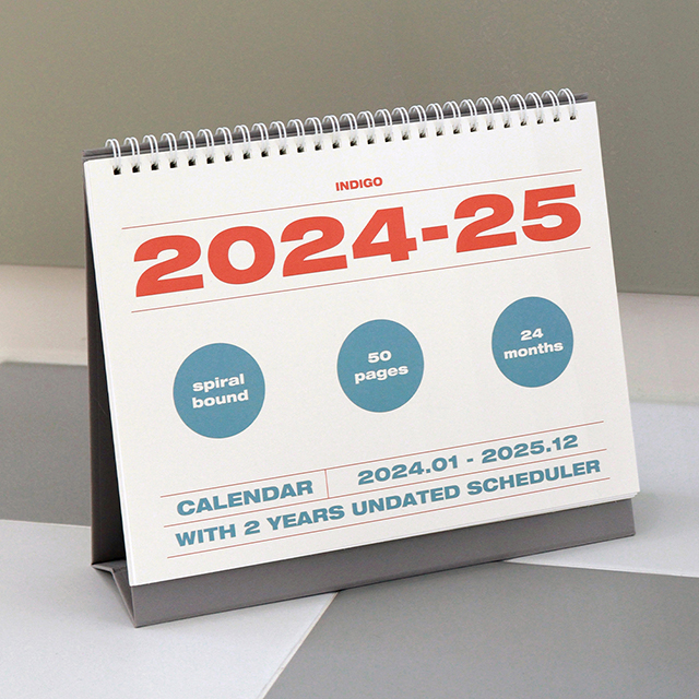 기본 2년 탁상 달력 v.3 (24년 1월 25년 12월 날짜 만년)