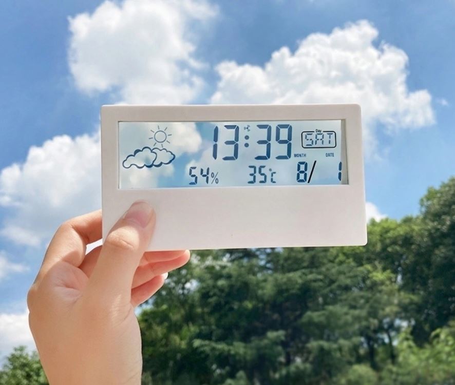 디지털 투명 습도온도 탁상 시계