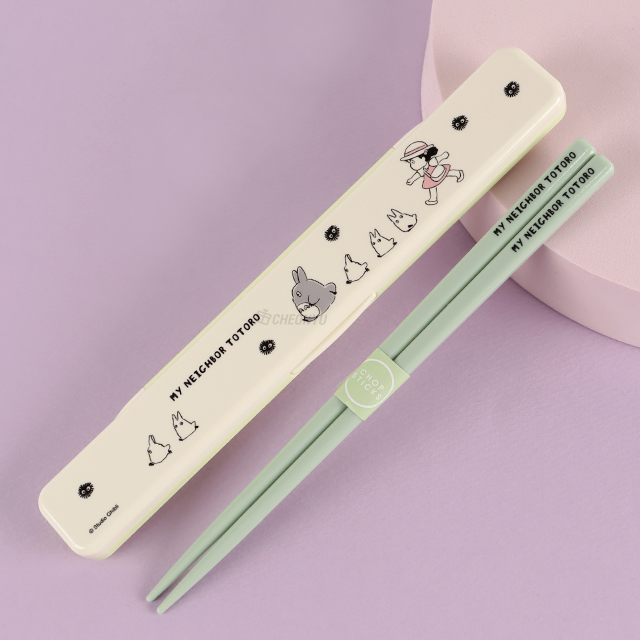 토토로 행진 무소음 젓가락 케이스 세트 18cm