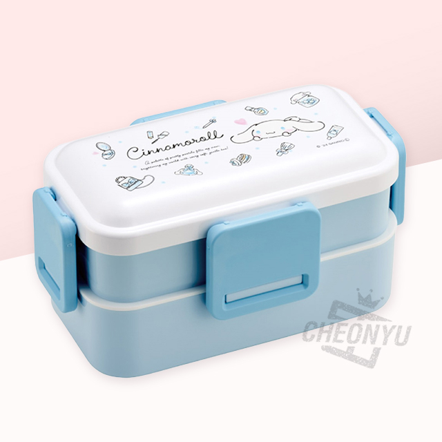 시나모롤 수채 코스메 돔형 2단 런치 도시락 600ml