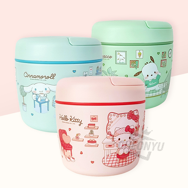 산리오 스텐 핸들형 도시락 970ml (스포크 포함)