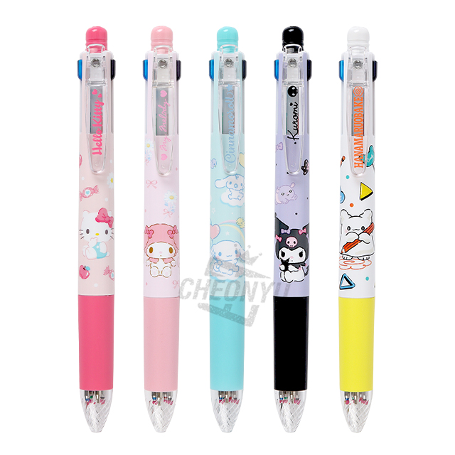 산리오 사라사 멀티(4색 젤볼펜+샤프) 0.5mm 
