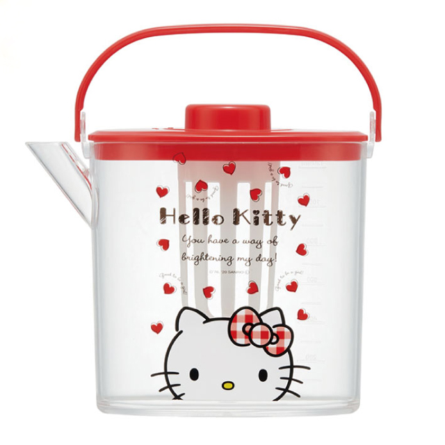 헬로키티 레드하트 티백용 차망 물통 1.2L