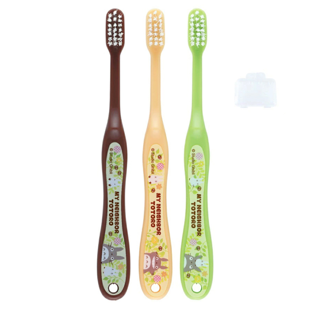 토토로 어린이용 칫솔 3p 세트(캡 포함)