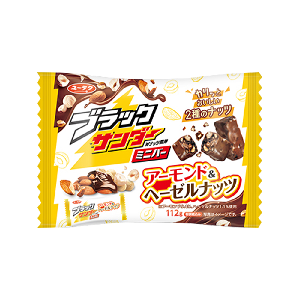 블랙썬더 미니바 아몬드 헤이즐넛 112g