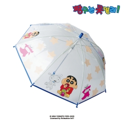 짱구 초코비 투명 장우산 50cm - 블루