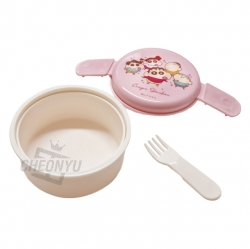 짱구는못말려 원형 2단 도시락(포크포함)