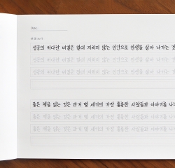 글씨를 쓰다_나만의 예쁜 글씨 (7가지 글씨체 연습 교정 노트) 어른학습지⑥