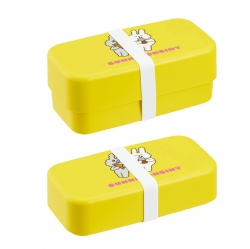 버니콘비니 대용량 2단 도시락 1000ML (숟가락, 포크 포함)