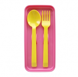 버니콘비니 대용량 2단 도시락 1000ML (숟가락, 포크 포함)