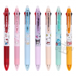 산리오 프릭션볼 3색 슬림 볼펜 0.38mm