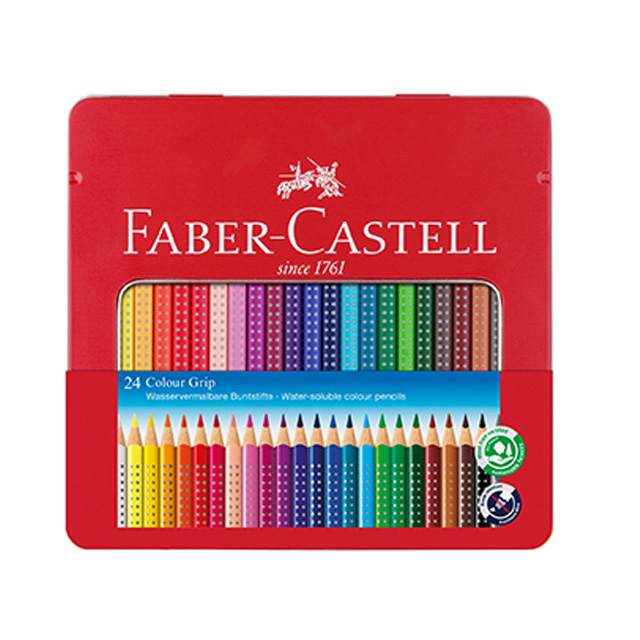 파버카스텔 그립 색연필 24색_틴케이스