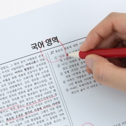 노크식 빨강 채점펜  (16개 1세트)