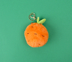 후르츠 지퍼 카피바라 봉제 인형 키링_낱개 (랜덤발송)