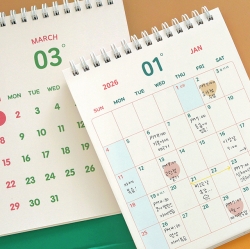 2026 오늘의 온도 탁상 달력 (25년 10월-26년 12월 데스크 캘린더)