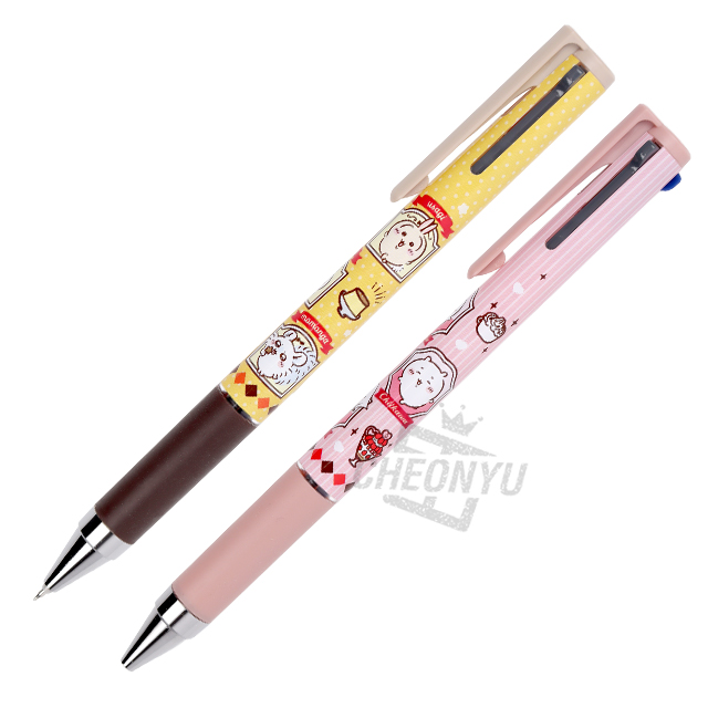 치이카와 쥬스업 3색 볼펜 0.4mm