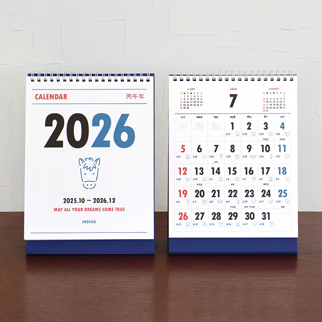 2026 루나 옛날 음력 탁상 달력 (절기 데스크 캘린더)