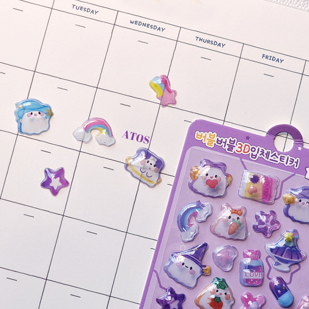 버블버블 3D 입체 스티커 (랜덤발송)