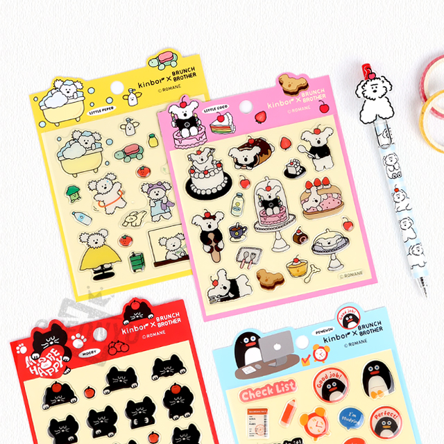 kinbor x Brunch Brother 에폭시 스티커 (10개 1세트)