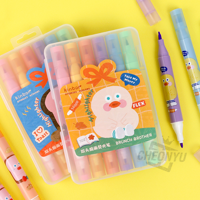 kinbor x Brunch Brother 듀얼 형광펜 (랜덤발송)
