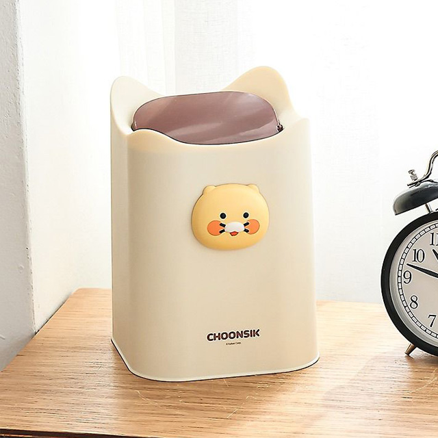춘식이 탁상 입체 스윙 휴지통