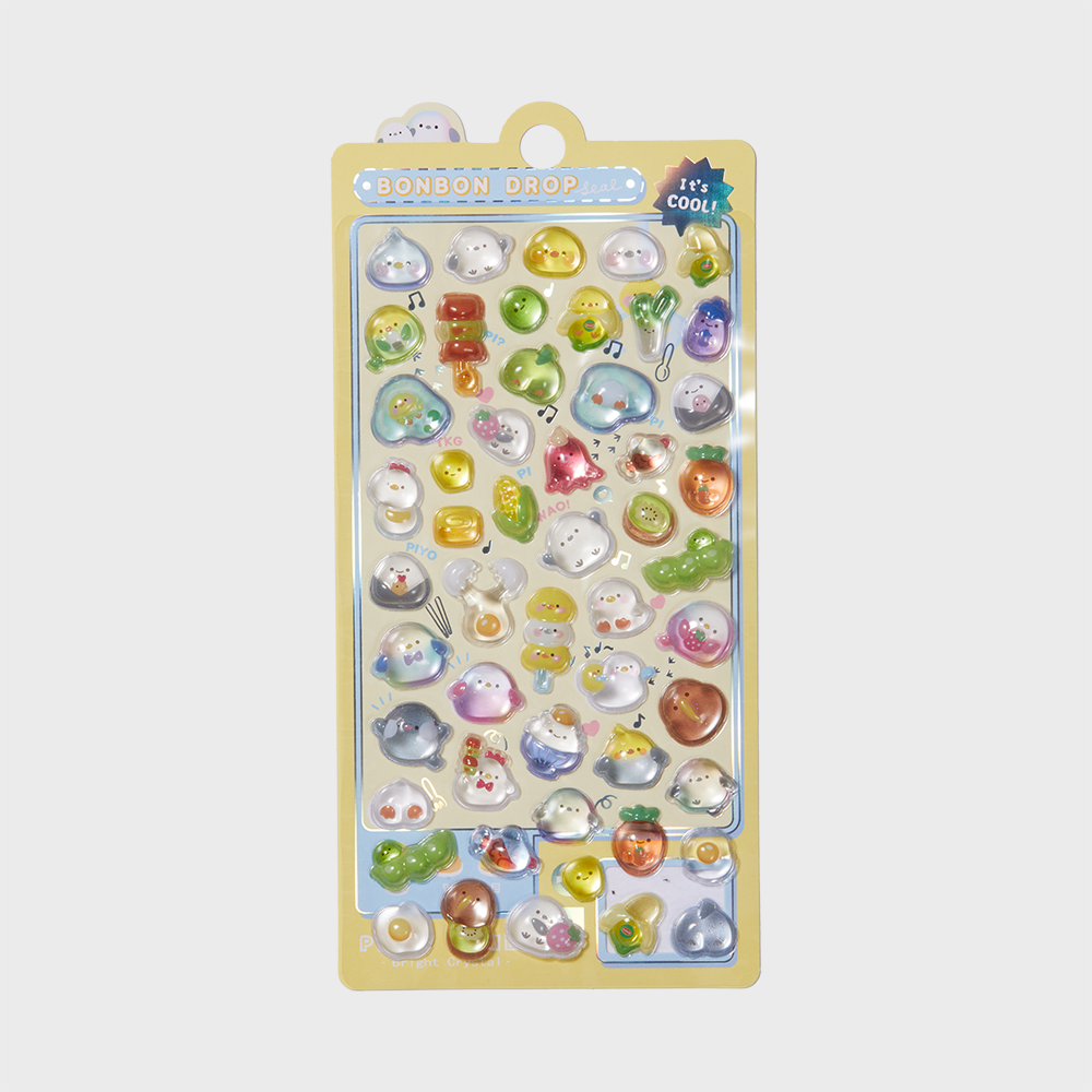 3D크리스탈 스티커 봉봉드롭_본본랜드 03 삐약이의 아침식사