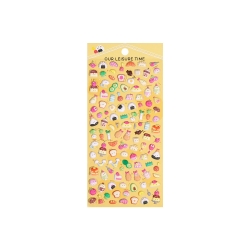 3D 티니 버블 스퀴시 입체 스티커 시리즈 6종