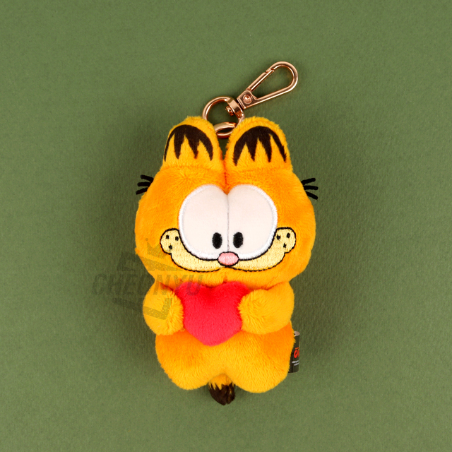 가필드 하트 가방고리 10cm