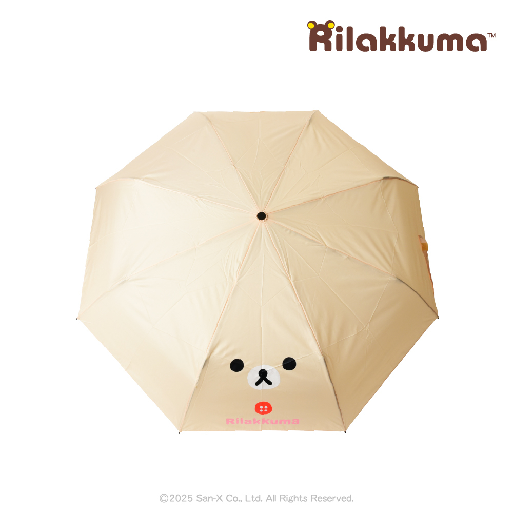 코리락쿠마 얼굴 3단 수동우산 55cm